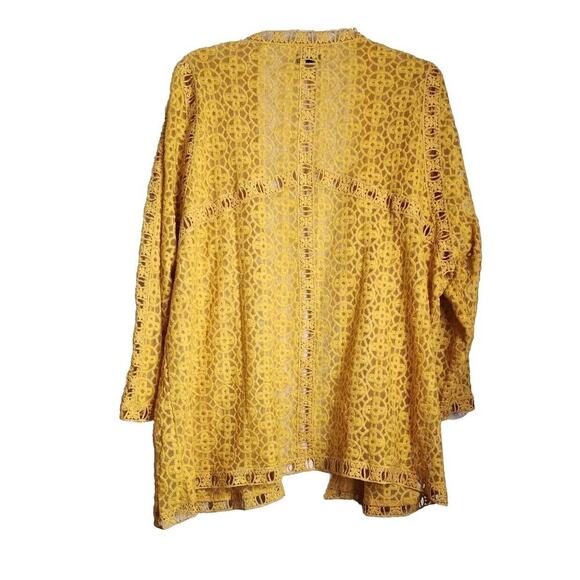 Miss Me Crochet/Lace Yellow Cardigan, Beautiful Condition, XS - Picture 2 of 4
